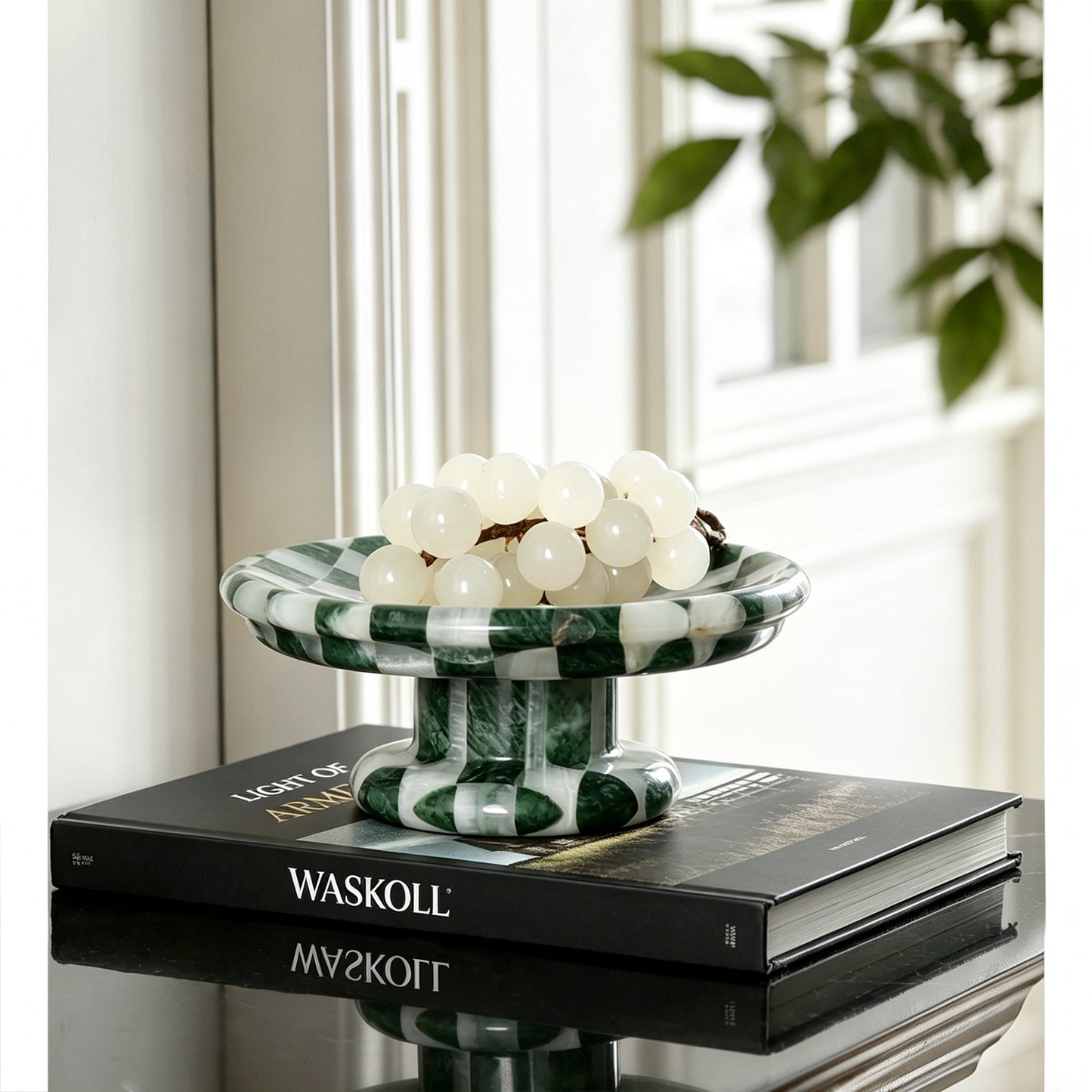 Marble & Jade Checkerboard Tray-Grainvity
