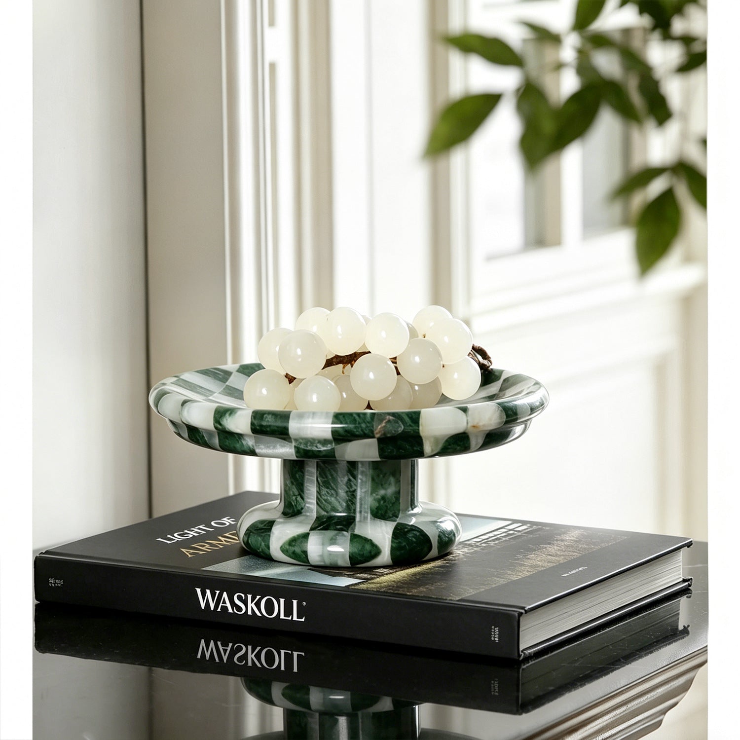 Marble & Jade Checkerboard Tray-Grainvity