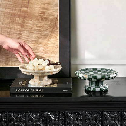 Marble & Jade Checkerboard Tray-Grainvity