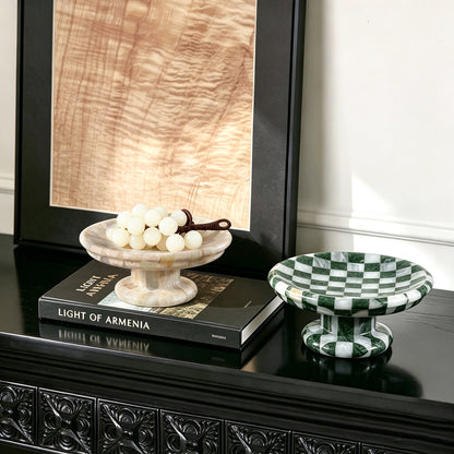 Marble & Jade Checkerboard Tray-Grainvity