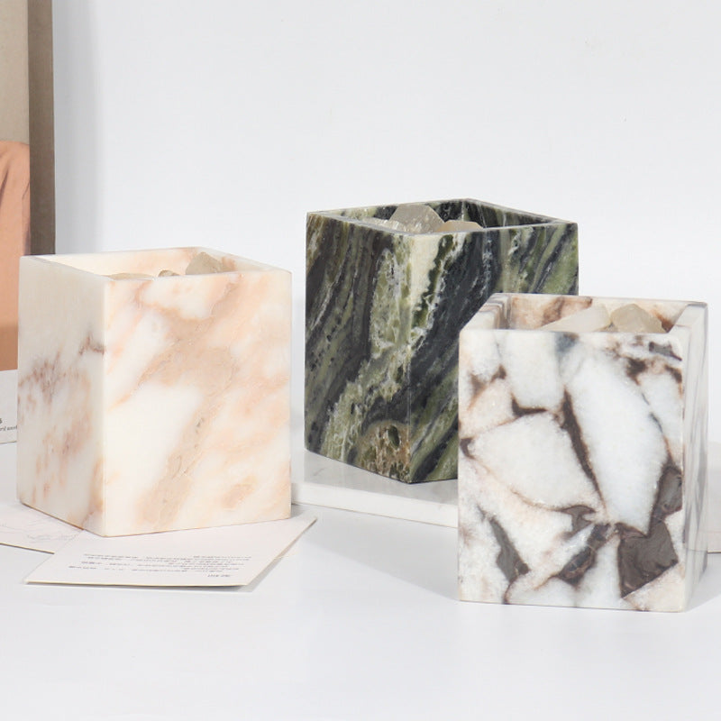 Marble Scented Candle Jar-Grainvity