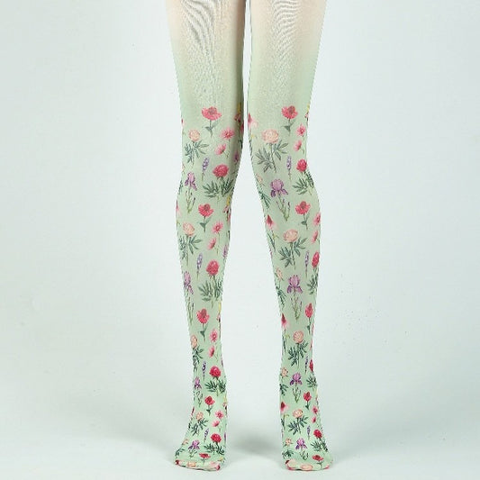 Country Style Floral Tights