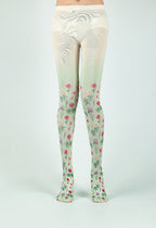 Country Style Floral Tights with high elasticity and compression,shaping fit and ideal for weddings, parties, ethnic outfits, and street fashion