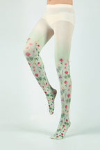 Country Style Floral Tights with high elasticity and compression,shaping fit and ideal for weddings, parties, ethnic outfits, and street fashion