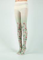 Country Style Floral Tights with high elasticity and compression,shaping fit and ideal for weddings, parties, ethnic outfits, and street fashion