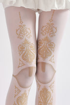 Medieval Patterned Tights with high elasticity and compression,shaping fit and ideal for weddings, parties, ethnic outfits, and street fashion