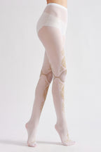 Medieval Patterned Tights with high elasticity and compression,shaping fit and ideal for weddings, parties, ethnic outfits, and street fashion