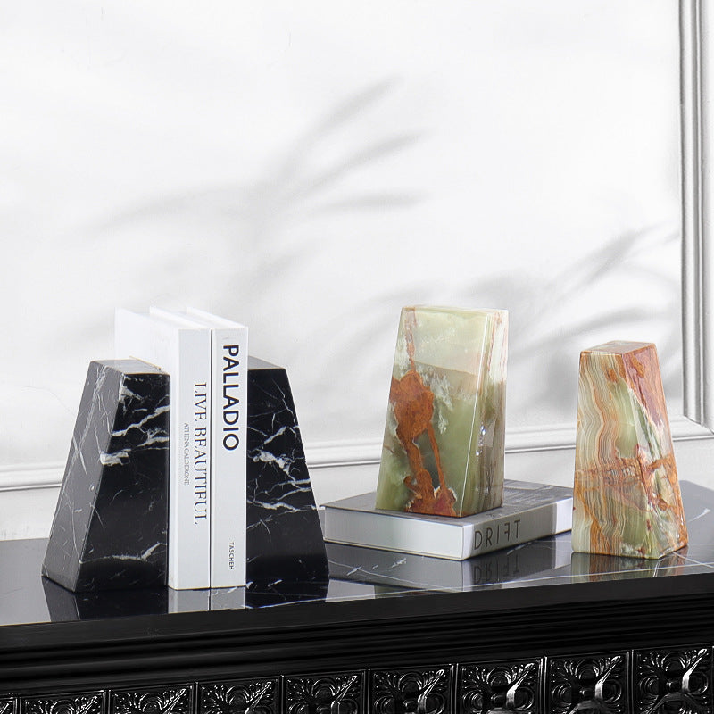 Minimalist Natural Jade Bookend-Grainvity
