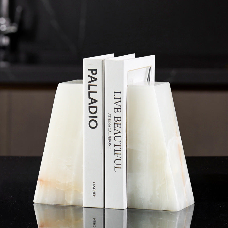 Minimalist Natural Jade Bookend-Grainvity