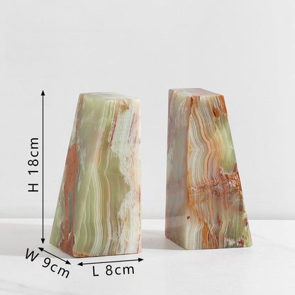 Minimalist Natural Jade Bookend-Grainvity
