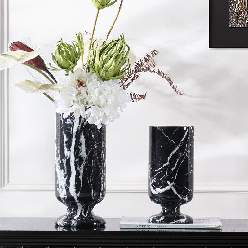 Natural Desktop Decoration Marble Vase-Grainvity