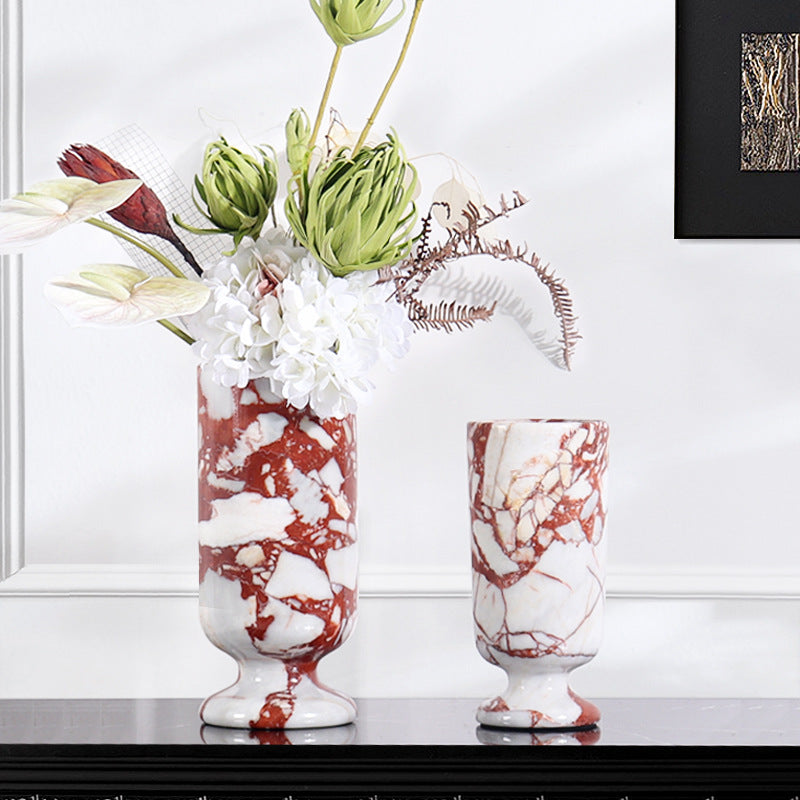 Natural Desktop Decoration Marble Vase-Grainvity