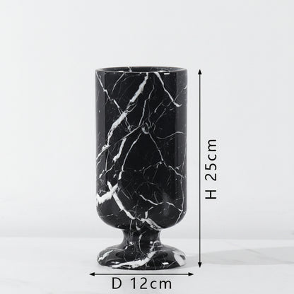 Natural Desktop Decoration Marble Vase-Grainvity