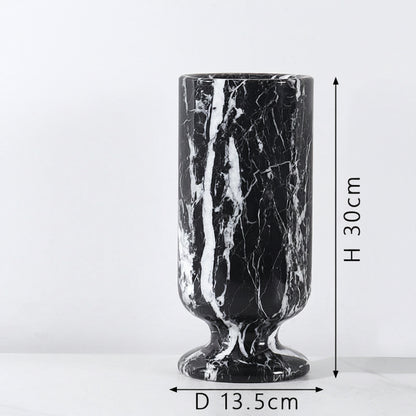 Natural Desktop Decoration Marble Vase-Grainvity