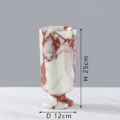 Natural Desktop Decoration Marble Vase-Grainvity