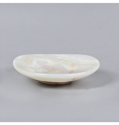 Natural Jade & Marble Stone Plate | Luxury Serving & Display Piece