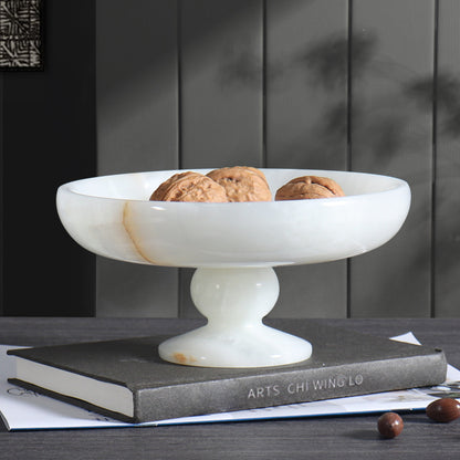 Natural Jade & Marble Stone Plate | Luxury Serving & Display Piece