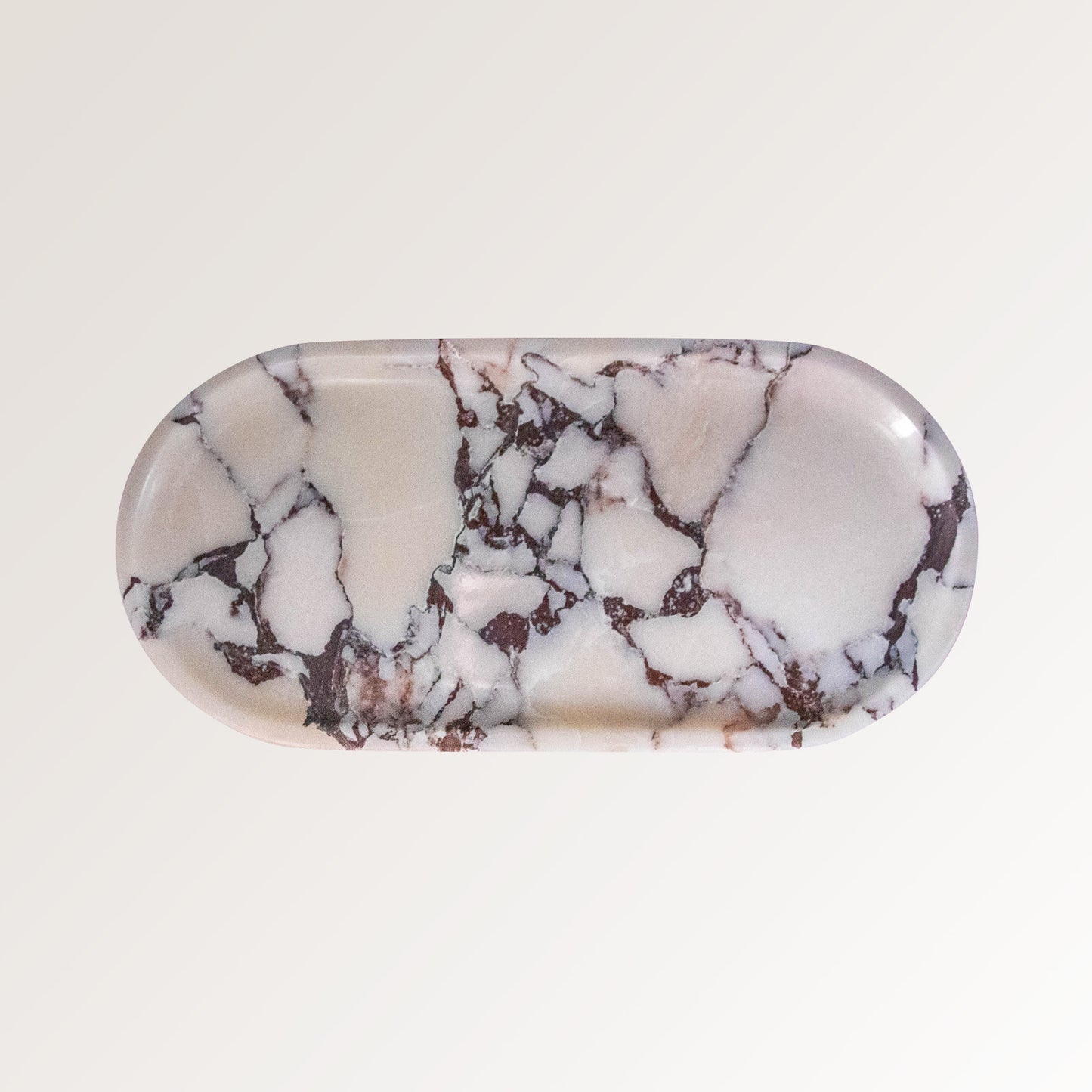 Natural Marble Oval Tray | Luxury Stone Organiser for Jewellery & Aromatherapy