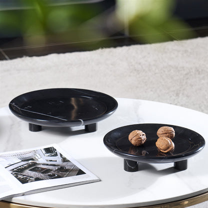 Natural Marble Round Plate-Grainvity