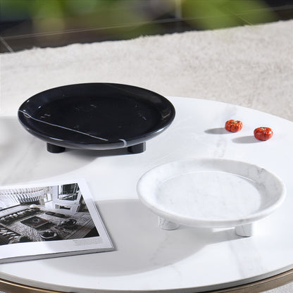 Natural Marble Round Plate-Grainvity