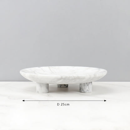 Natural Marble Round Plate-Grainvity
