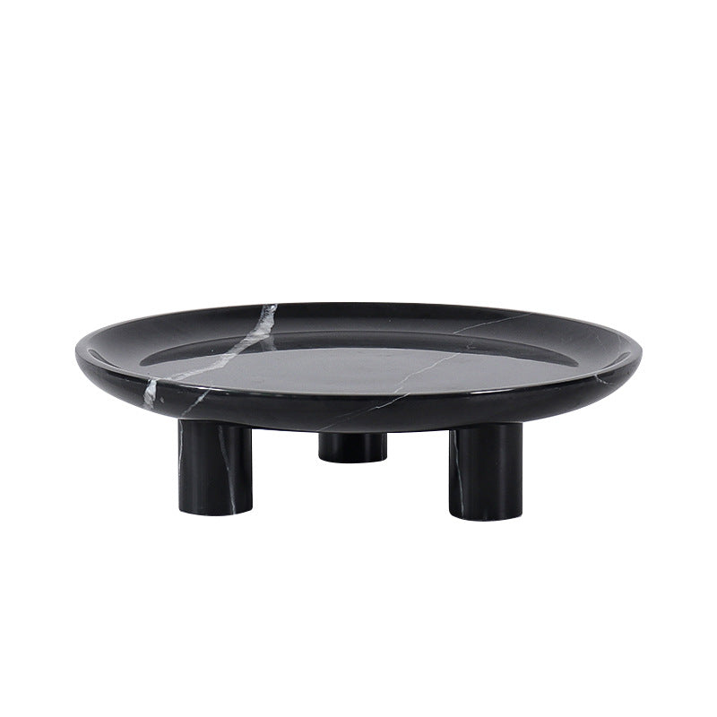 Natural Marble Round Plate-Grainvity