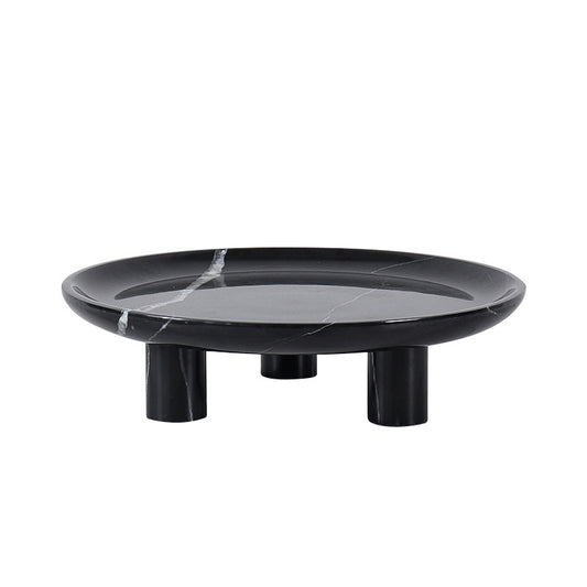 Natural Marble Round Plate-Grainvity