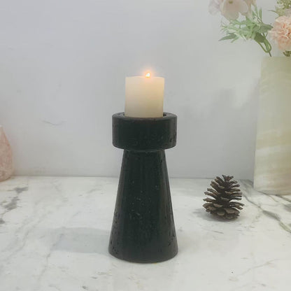 Natural Travertine Candlestick | Luxury Stone Candle Holder