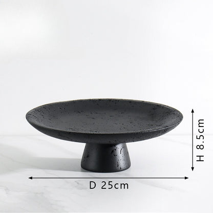 Natural Travertine High Tray | Luxury Stone Pedestal & Display Stand