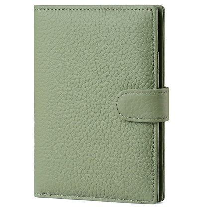 Green Unisex Travel Leather Passport Holder.