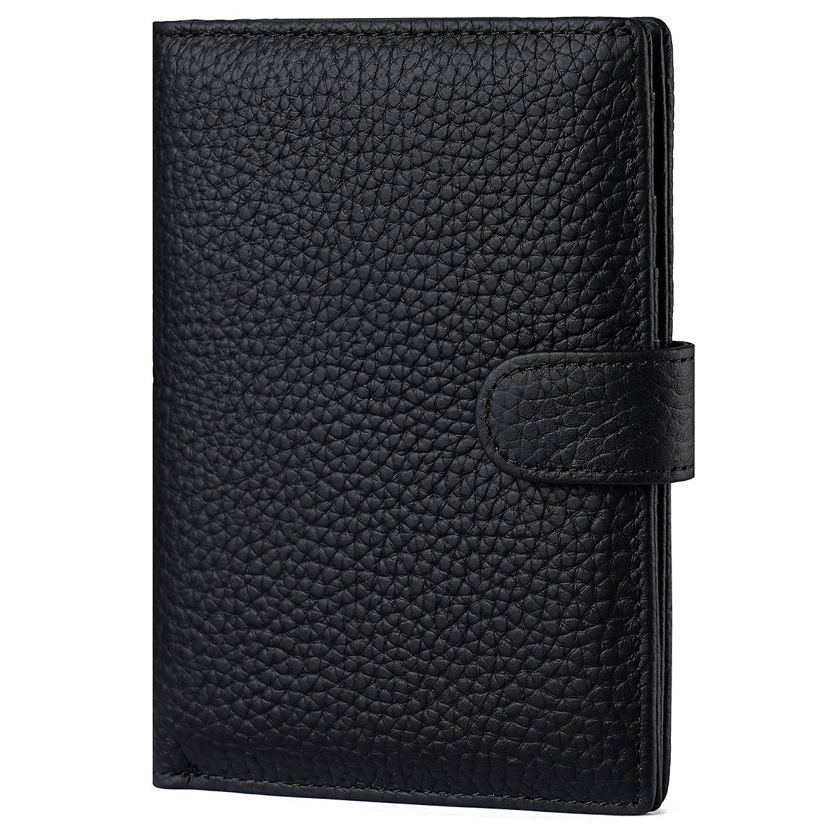 Black Travel Leather Passport Holder.