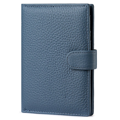 Navy Leather Passport Holder.