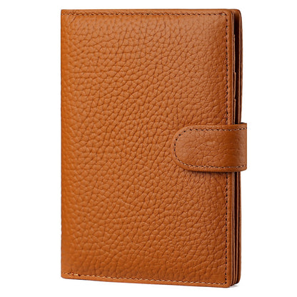 Orange Leather Passport Holder.