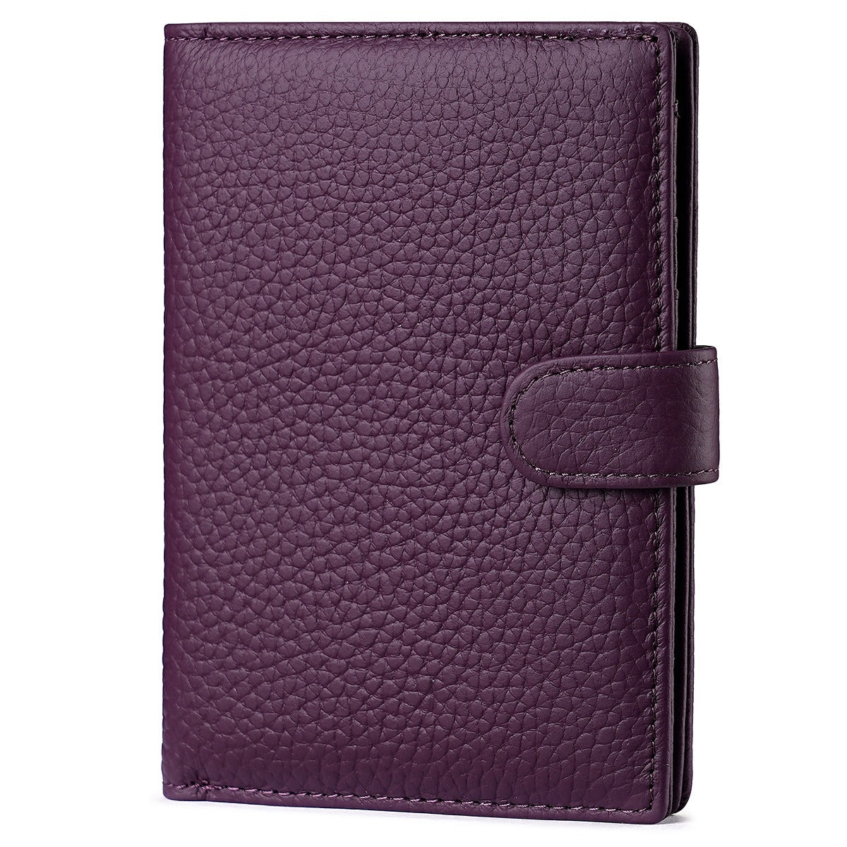 Purple Leather Passport Holder.