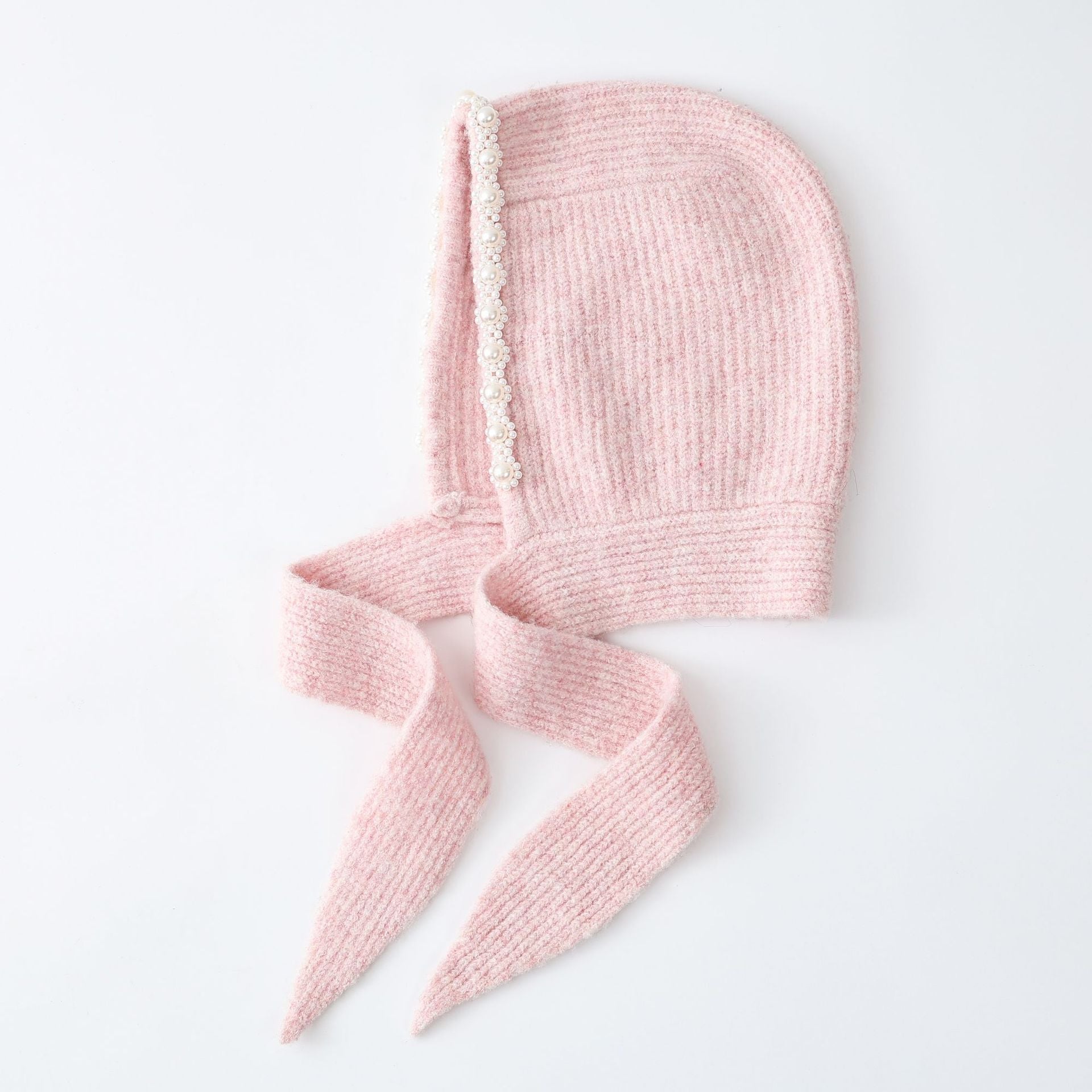 pink_woolen_scarf_hat_warm_for_women_winter