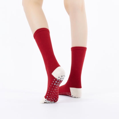 Red Five-toed Yoga Compression Socks-Grainvity