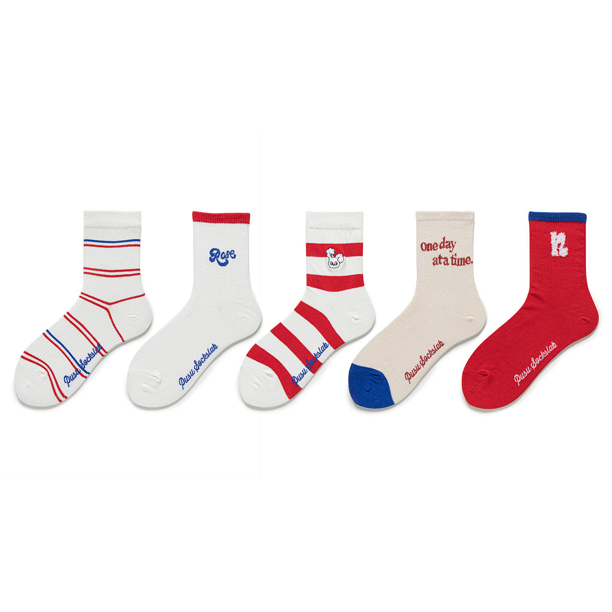Red Strip Funny Socks-Grainvity