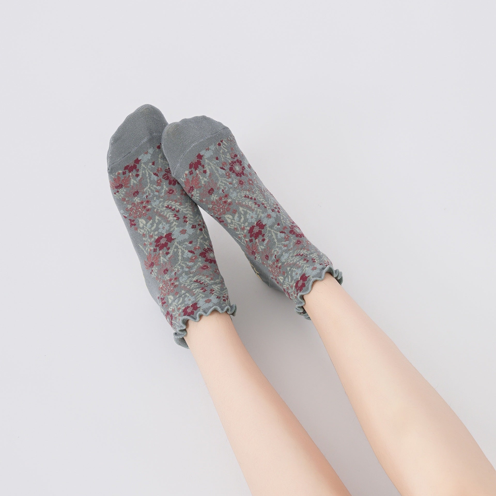 Retro Floral Yoga Socks-Grainvity