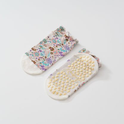Retro Floral Yoga Socks-Grainvity
