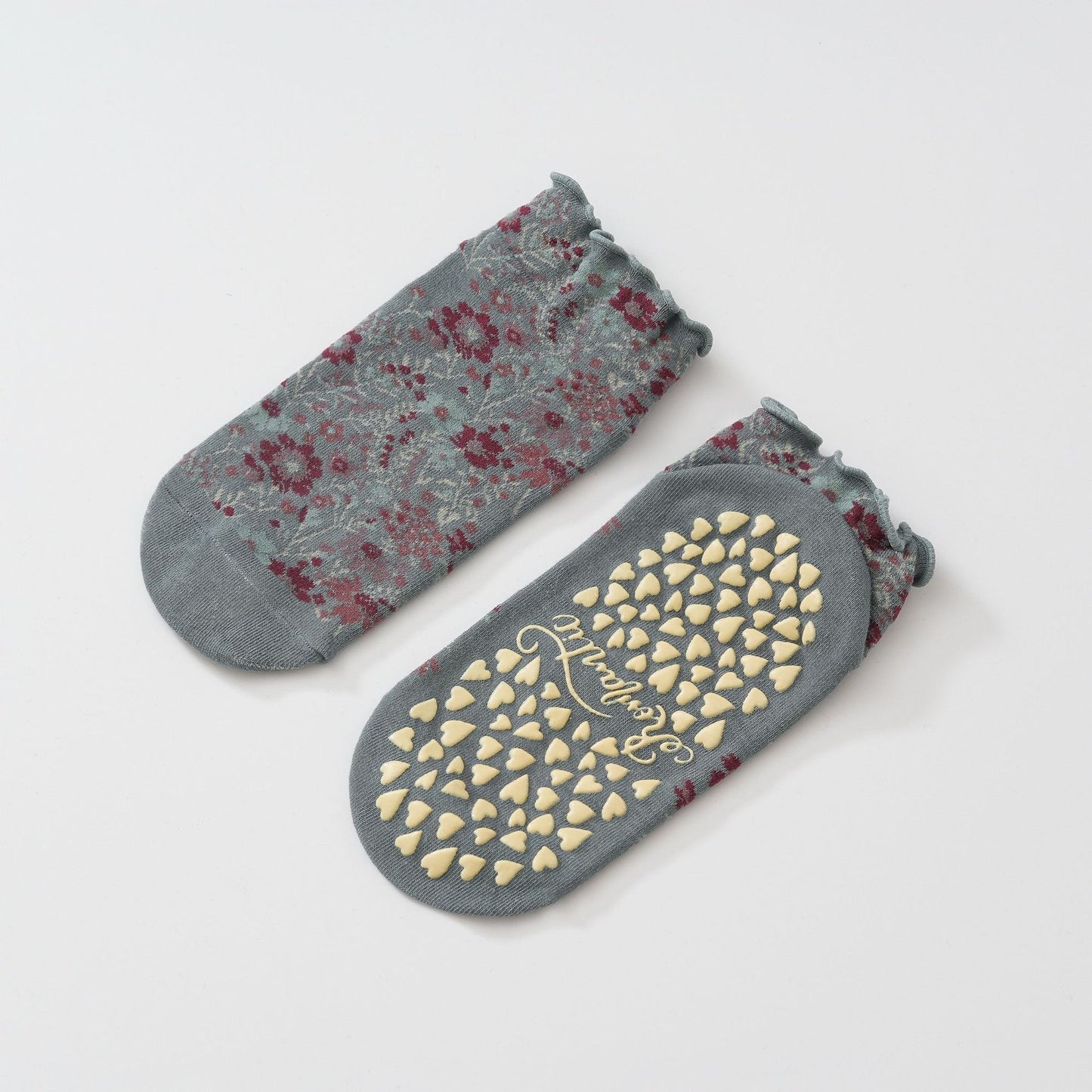 Retro Floral Yoga Socks-Grainvity