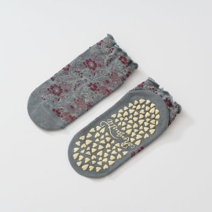 Retro Floral Yoga Socks-Grainvity