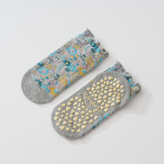 Retro Floral Yoga Socks-Grainvity