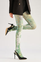 Retro Murals Women Tights with high elasticity and compression,shaping fit and ideal for weddings, parties, ethnic outfits, and street fashion