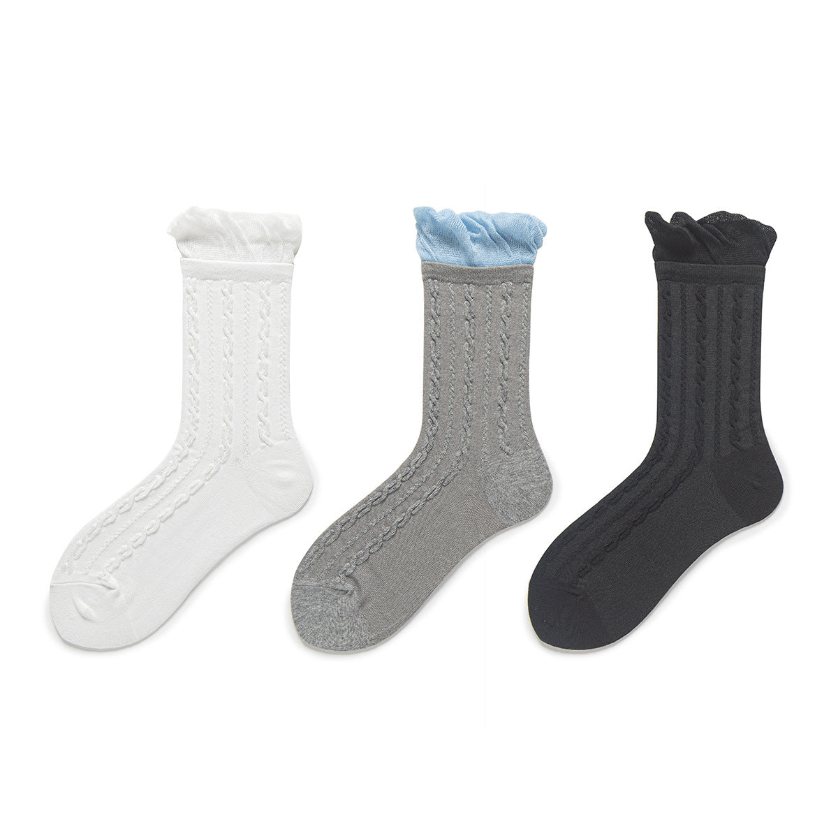 Ruffle Crew Socks-Grainvity
