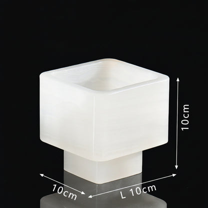Square Marble Art Vase Small-Grainvity