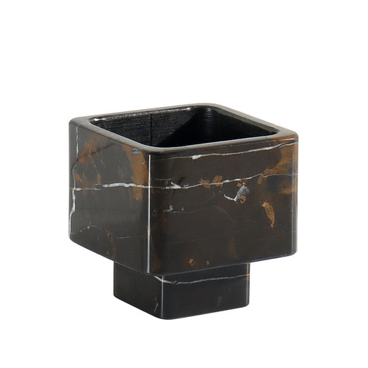 Square Marble Art Vase Small-Grainvity
