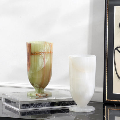 Study Room Natural Jade Vase Ornament-Grainvity