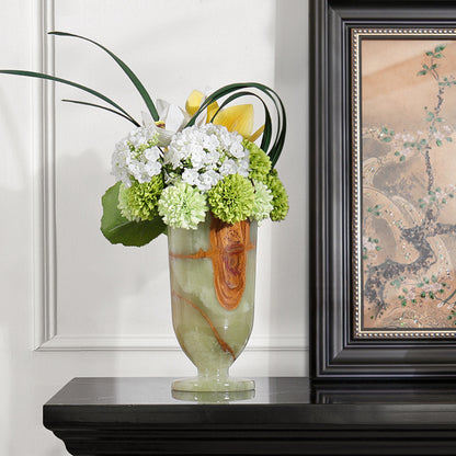 Study Room Natural Jade Vase Ornament-Grainvity