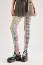 Colorful Tartan Tights Women's Fancy Dress Costume Accessories, Perfect for Parties, Office, Street Fashion, and Daily Wear