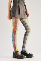 Colorful Tartan Tights Women's Fancy Dress Costume Accessories, Perfect for Parties, Office, Street Fashion, and Daily Wear